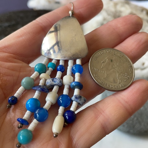 Vintage Native American Dangle Beads Earrings - Picture 5 of 12